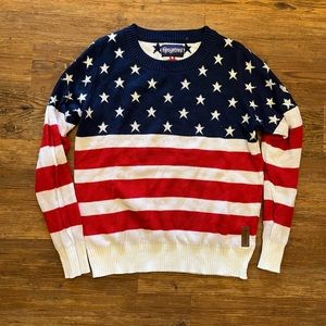 Tipsy Elves American Flag sweater size large